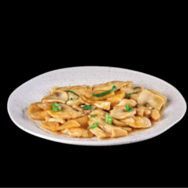 Ternera con bambu y setas